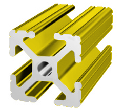 80/20 1010 Yellow t-slot aluminum extrusion
