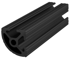 1012-Black-FB Full Black Anodized T-slot Extrusion - Custom Length