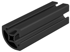1012-S-Black-FB Full Black Anodized T-slot Extrusion - Custom Length