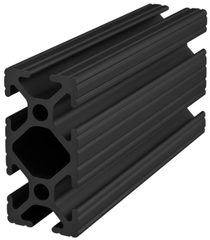 1020-BLACK-FB Full Black Anodized T-slot Extrusion - Custom Length