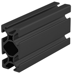 1020-S-BLACK-FB Full Black Anodized T-slot Extrusion - Custom Length