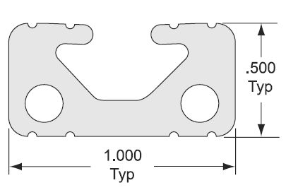 1050-Black-FB Full Black Anodized T-slot Extrusion - Custom Length