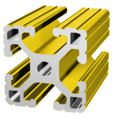 1515-L Yellow T-slot Extrusion - Custom Length